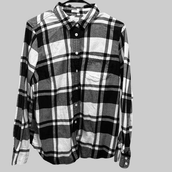 J. Crew Other - J. Crew Black and White Buffalo Check  Plaid Men's Shirt Size Large